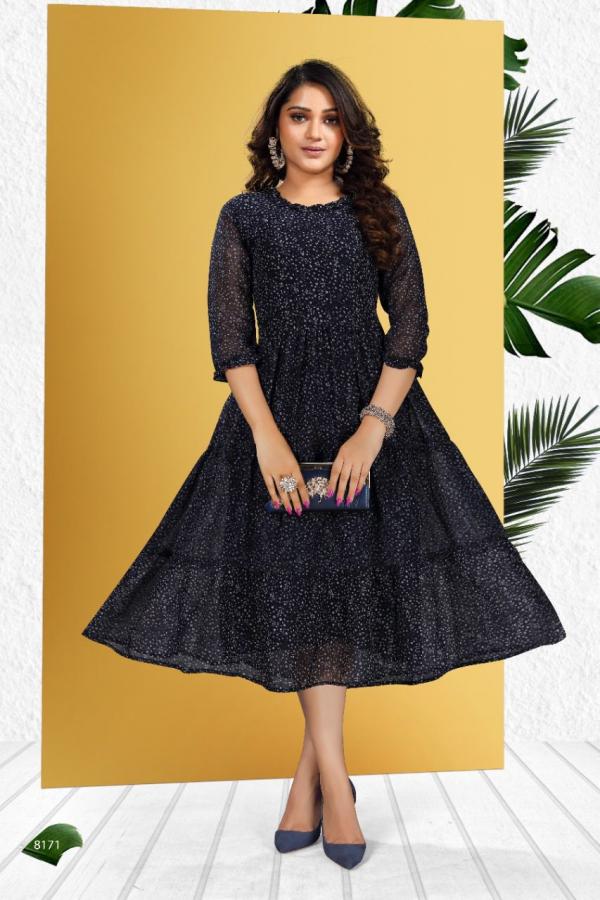 Beauty Queen Kalyani 1 Fancy Wear Georgette Designer Kurti Collection